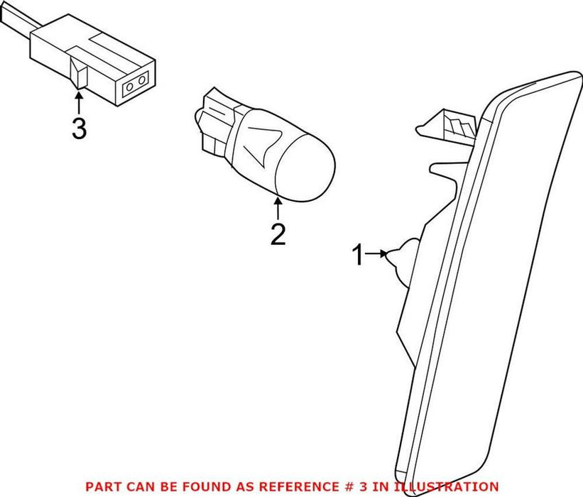 VW Side Marker Light Socket – Front 1Q0971275C