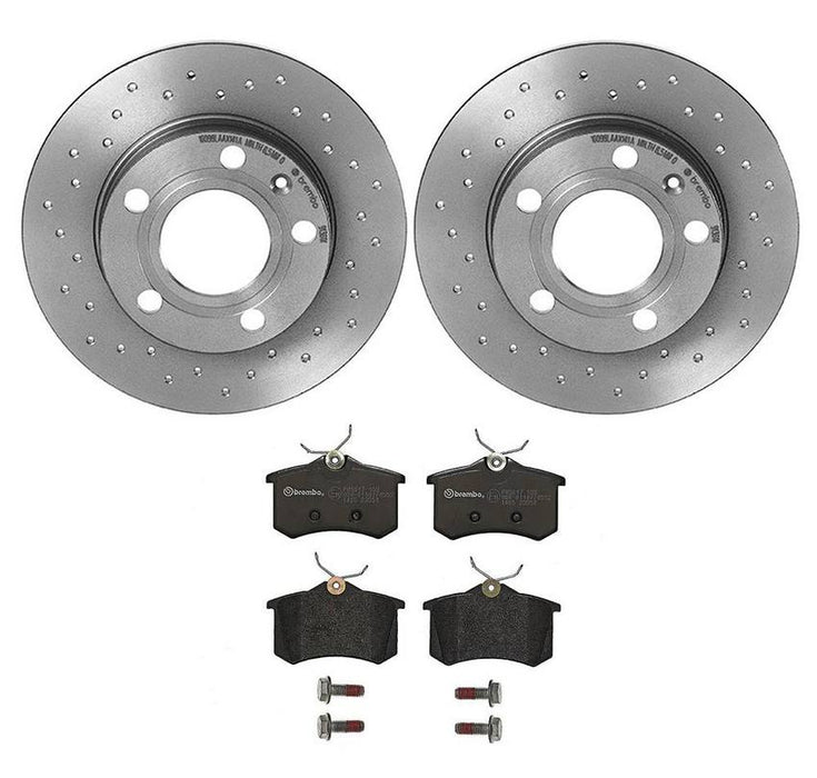 Audi Brembo Brake Kit – Pads and Rotors Rear (245mm) (Xtra) (Low-Met) 8E0698451L – Brembo 3058143KIT
