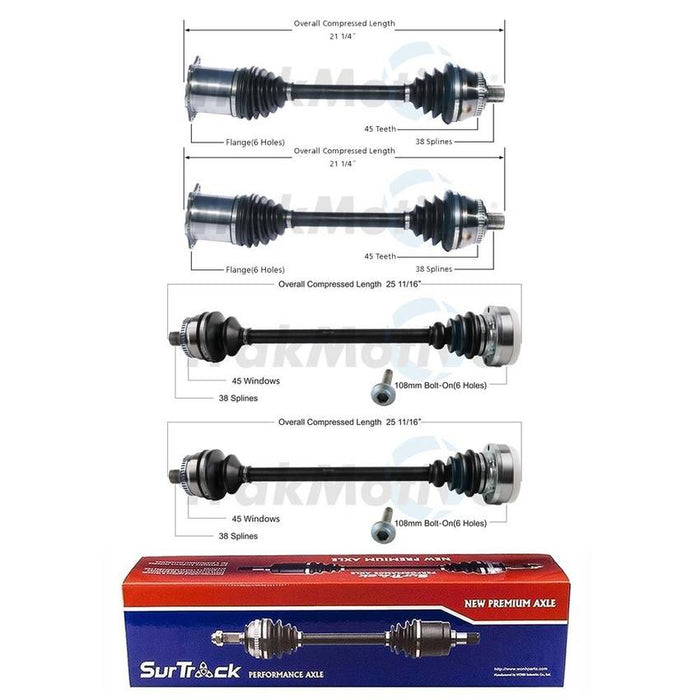 Audi CV Axle Shaft Kit – Front and Rear 4B3501203BX – Aftermarket 3991445KIT