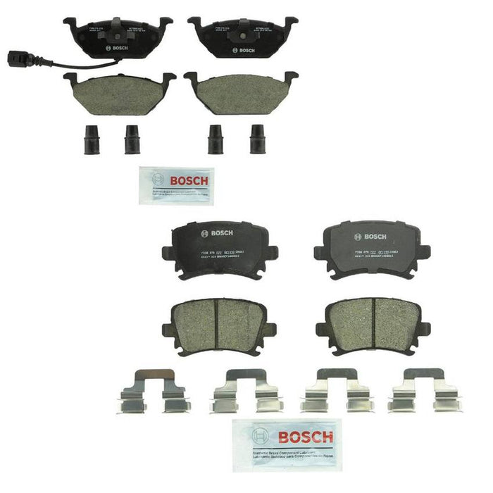 Volkswagen Disc Brake Pad Set Kit – Front and Rear (Ceramic) 1J0698151E