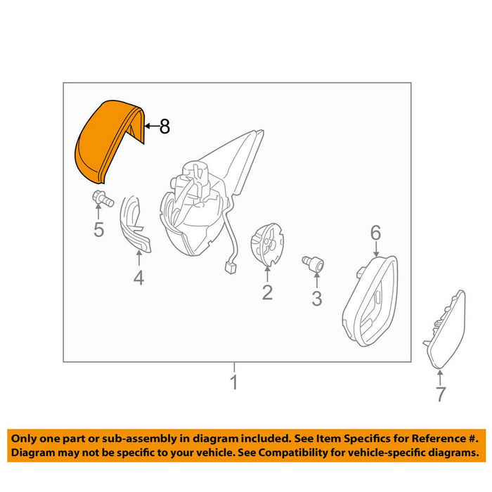 VW Side Mirror Cover – Driver Side (Un-painted) 5C6857537AGRU