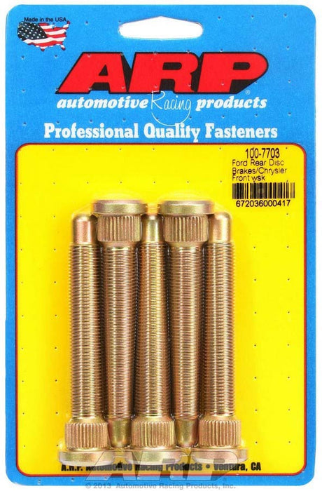 Wheel Stud Kit - 1/2-20 3.500/.625 Knurl (5)