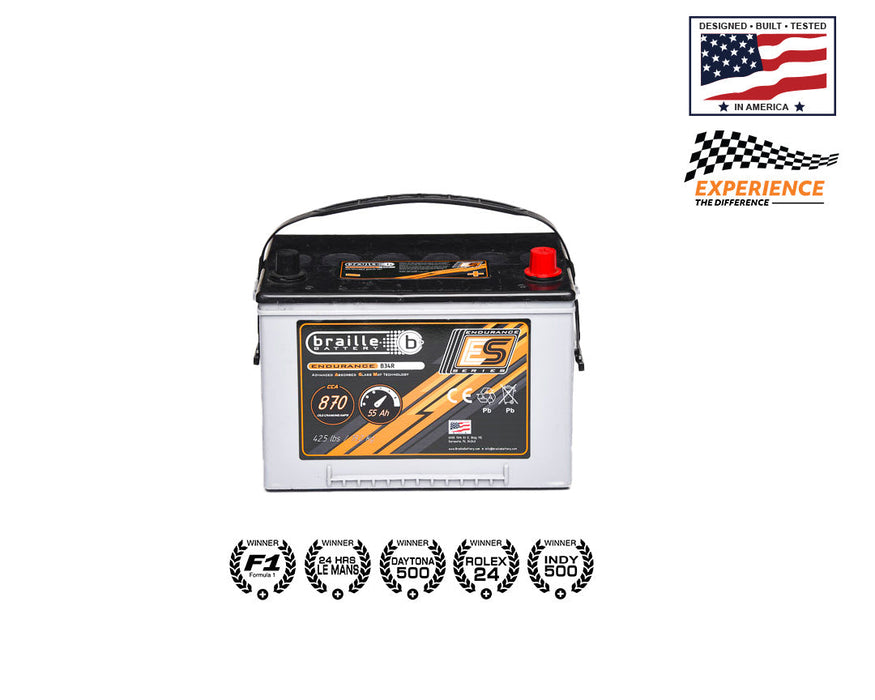 Braille Battery 34R Endurance AGM Battery 870 CCA - B34R