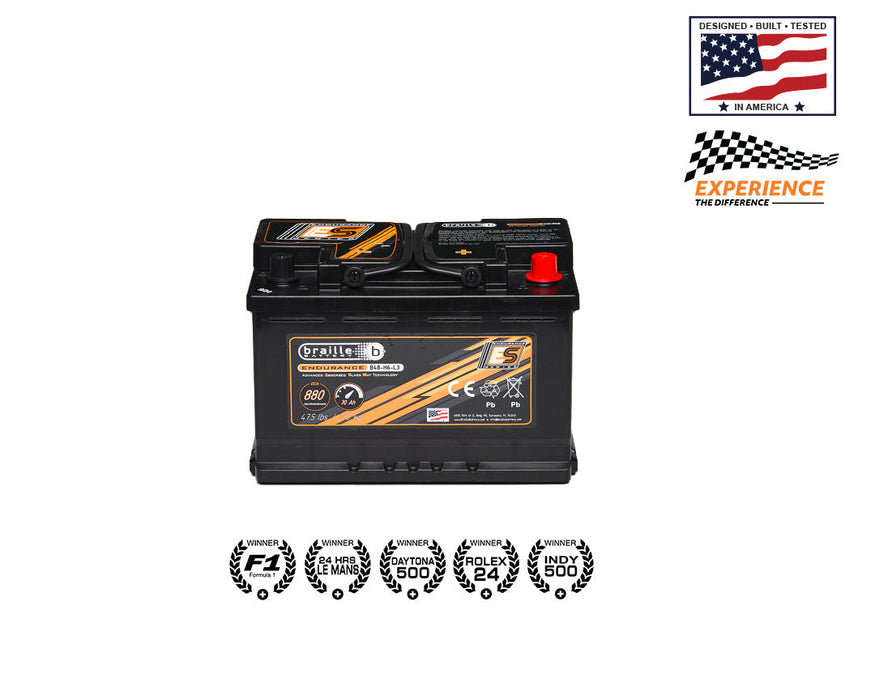 Braille Battery 48-H6-L3 Endurance AGM Battery 880CCA - B48-H6-L3