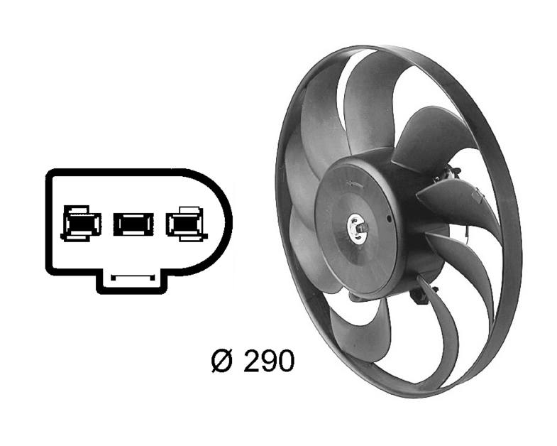 VW Auxillary Cooling Fan Assembly 1C0959455C – Behr Premium 009144601