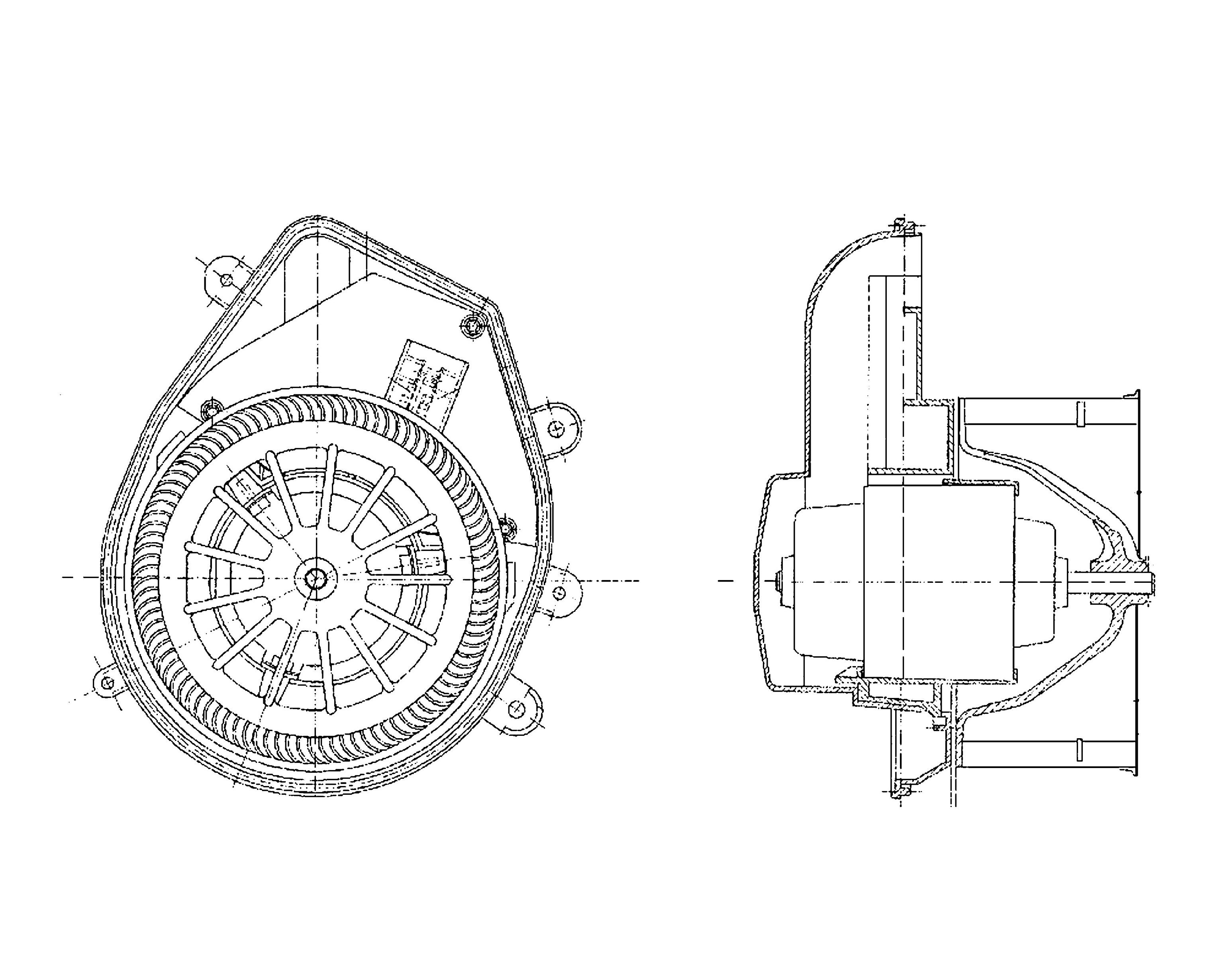 Audi VW Heater Fan Motor 8D1820021C – Behr Premium 009159131