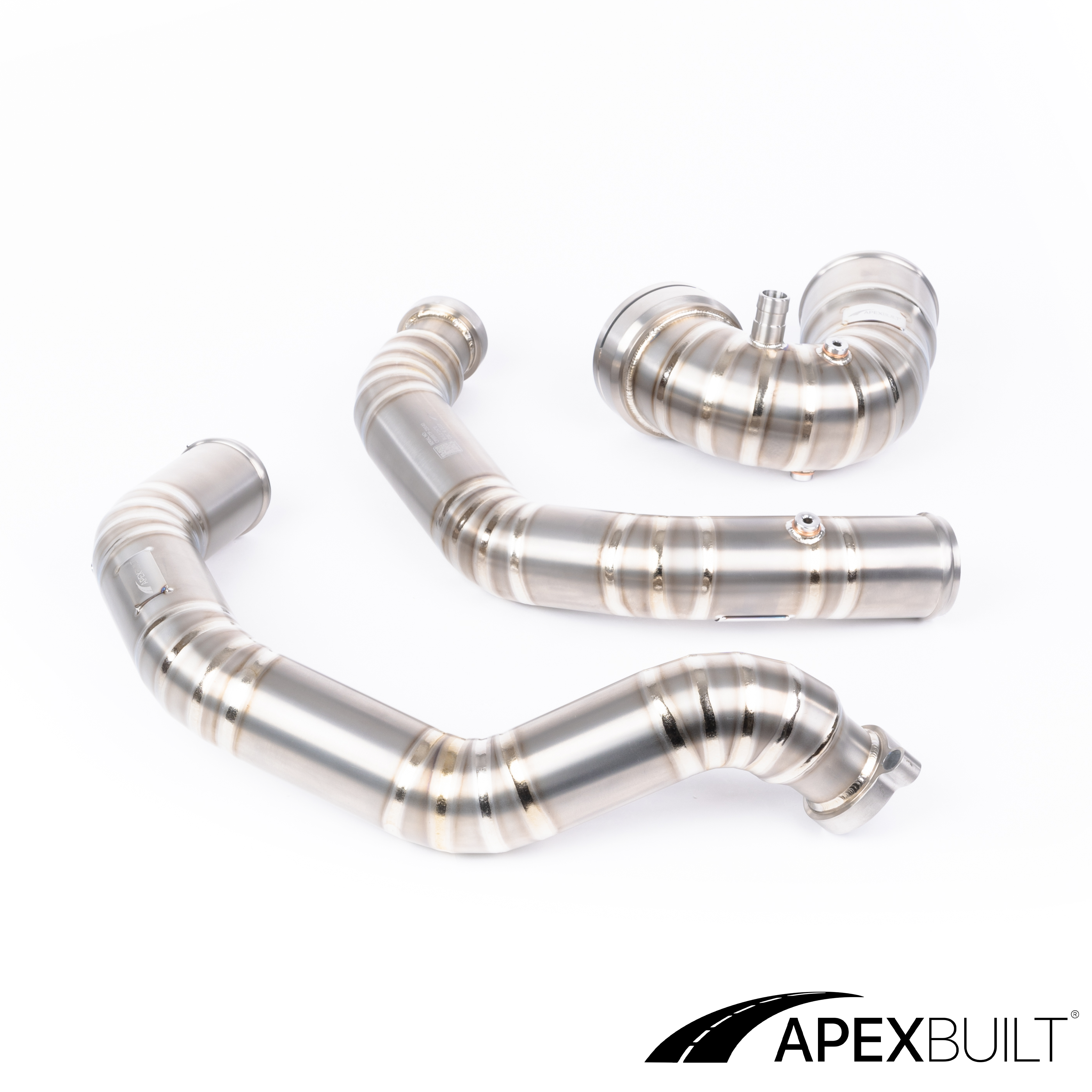 ApexBuilt® BMW F87 M2C, F80 M3, & F82/F83 M4 Titanium Charge Pipe Kit (S55, 2015-20)