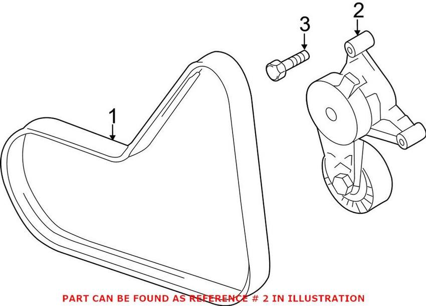 Audi VW Serpentine Belt Tensioner 038903315AN