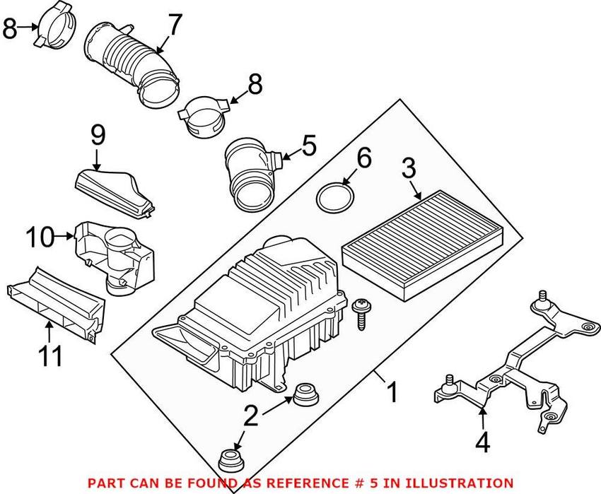 VW Mass Air Flow Sensor 03H906461A – Genuine VW/Audi