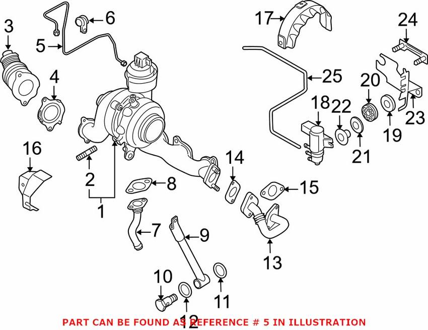 VW Turbocharger Oil Feed Pipe 03L145771