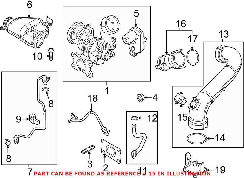 VW Turbocharger Boost Sensor 04C906051