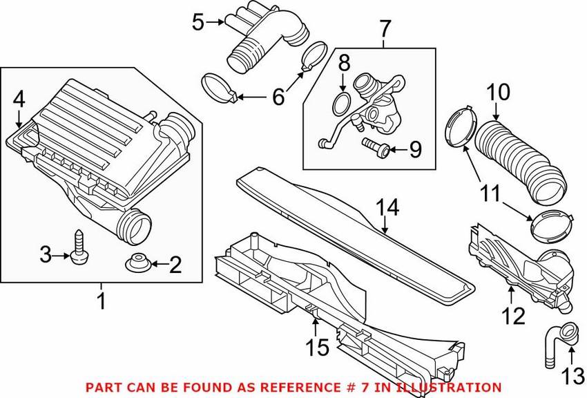 Audi Engine Air Intake Hose 04E129654P