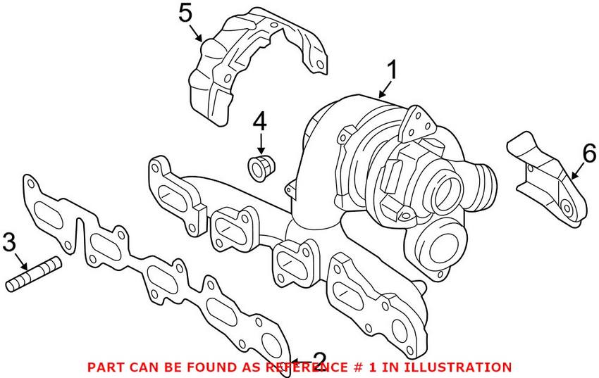 VW Turbocharger 04L253020P – Genuine VW/Audi