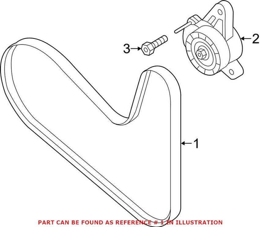 VW Serpentine Belt 04L260849C