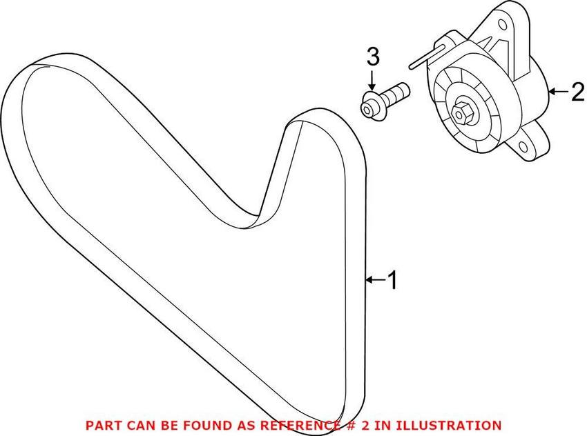 Audi Accessory Drive Belt Tensioner Assembly 04L903315A – Genuine VW/Audi