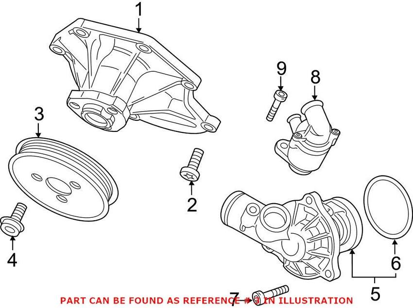 VW Engine Water Pump Pulley 059121031H