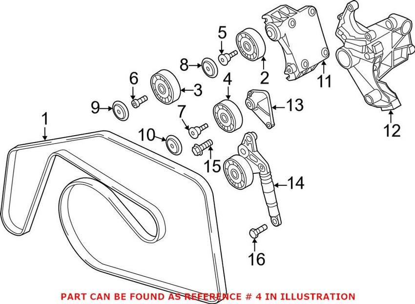 Audi Accessory Drive Belt Idler Pulley 059903341H – Genuine VW/Audi