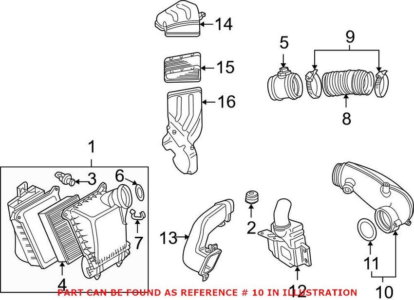 Audi Engine Air Intake Hose 06C133354G – Genuine VW/Audi