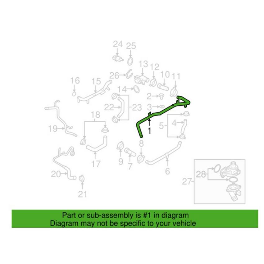 Audi Engine Coolant Pipe 06D121071R