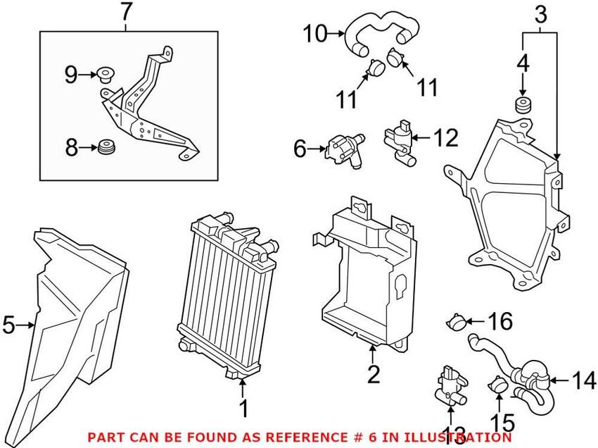 Audi Engine Auxiliary Water Pump 06D121601