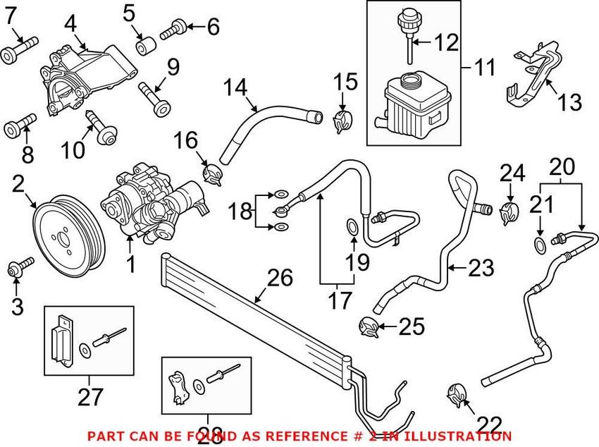 Audi Power Steering Pump Pulley 06E145255G