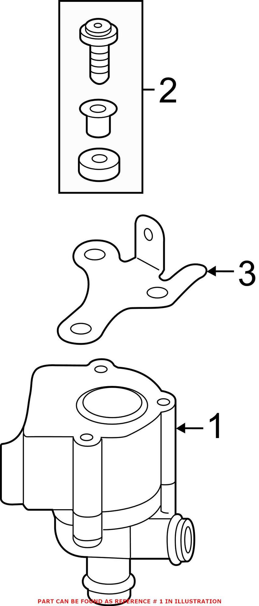 Audi VW Engine Auxiliary Water Pump 06H121601M