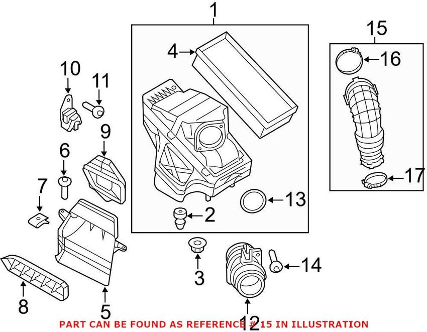 Audi Engine Air Intake Hose 06H129629L – Genuine VW/Audi