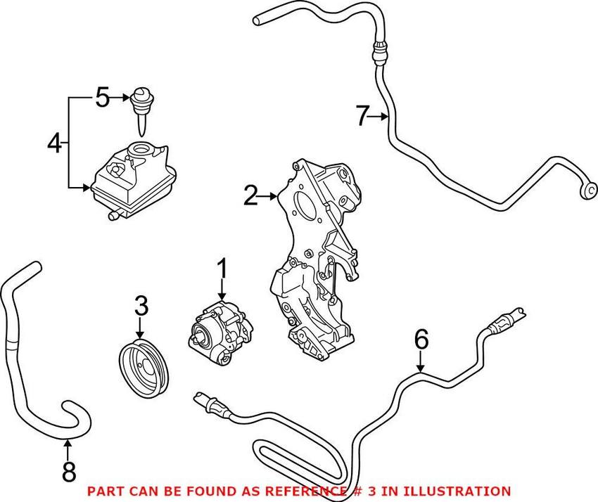 VW Power Steering Pump Pulley 06H145255E