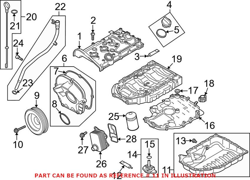 Audi VW Engine Oil Pan 06J103600AF