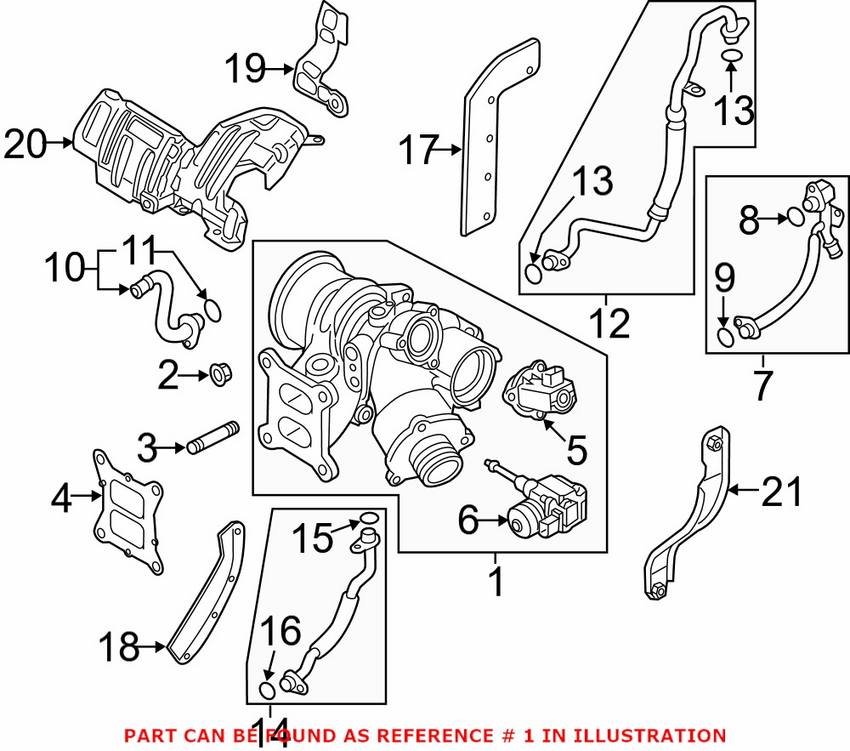 Audi Turbocharger 06K145654M – Genuine VW/Audi