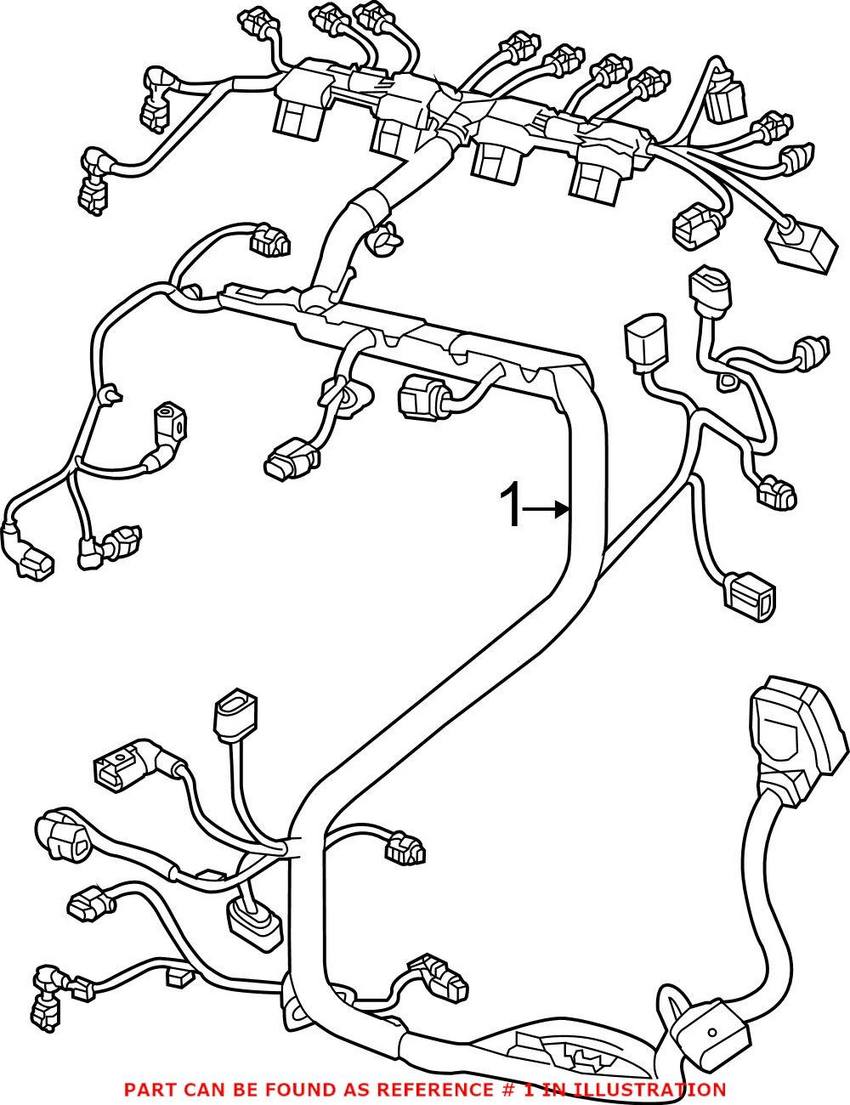 Audi Engine Wiring Harness 06K972627CB – Genuine VW/Audi