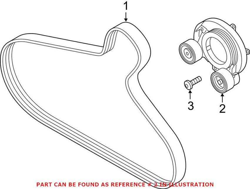 Audi Accessory Drive Belt Tensioner Assembly 06L903133Q – Genuine VW/Audi