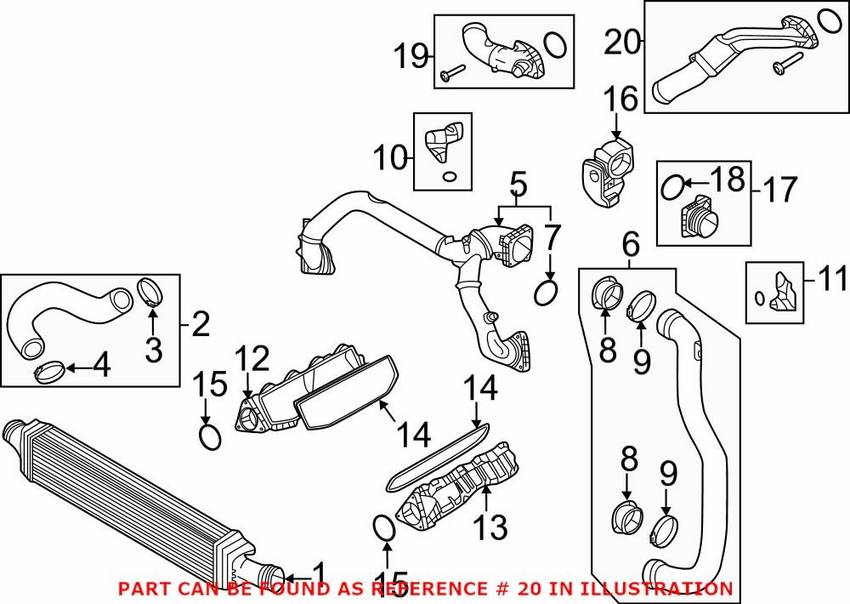 Audi Turbocharger Outlet Pipe 06M145673AT