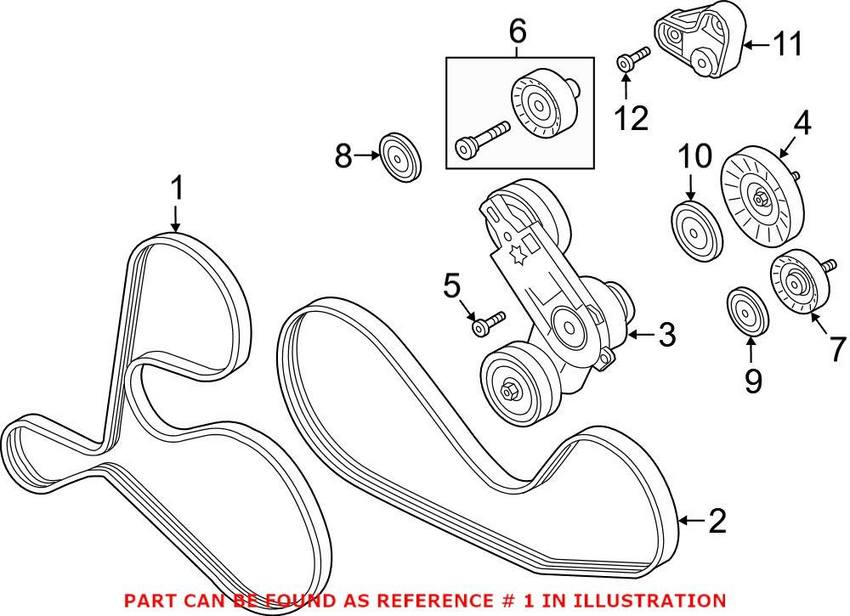 Audi Serpentine Belt 06M903137AA – Genuine VW/Audi