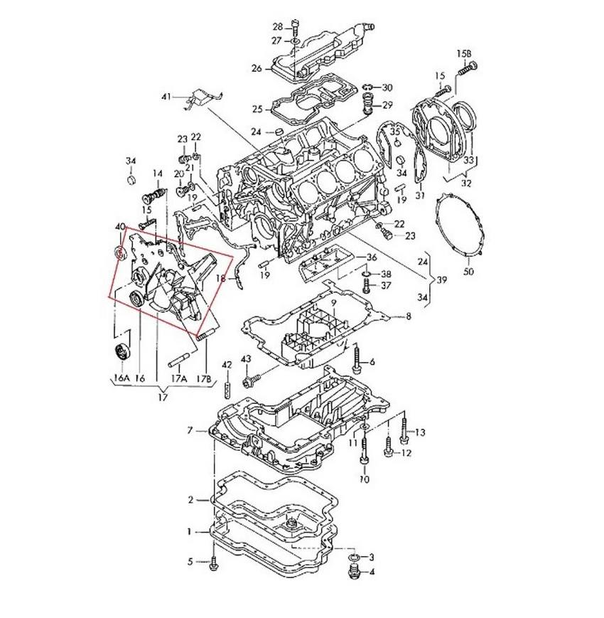 Audi VW Timing Cover – Lower 077103151H