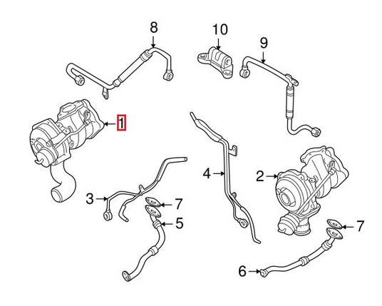 VW Turbocharger – Passenger Side (Rebuilt) (Auto Trans) 078145702TX