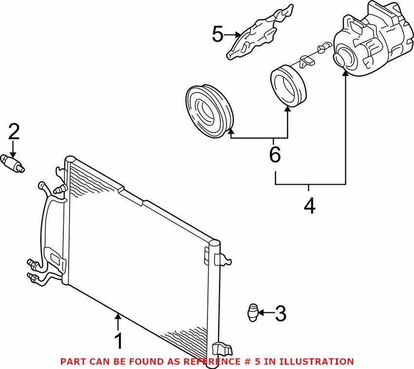 Audi VW A/C Compressor Bracket 078260835F