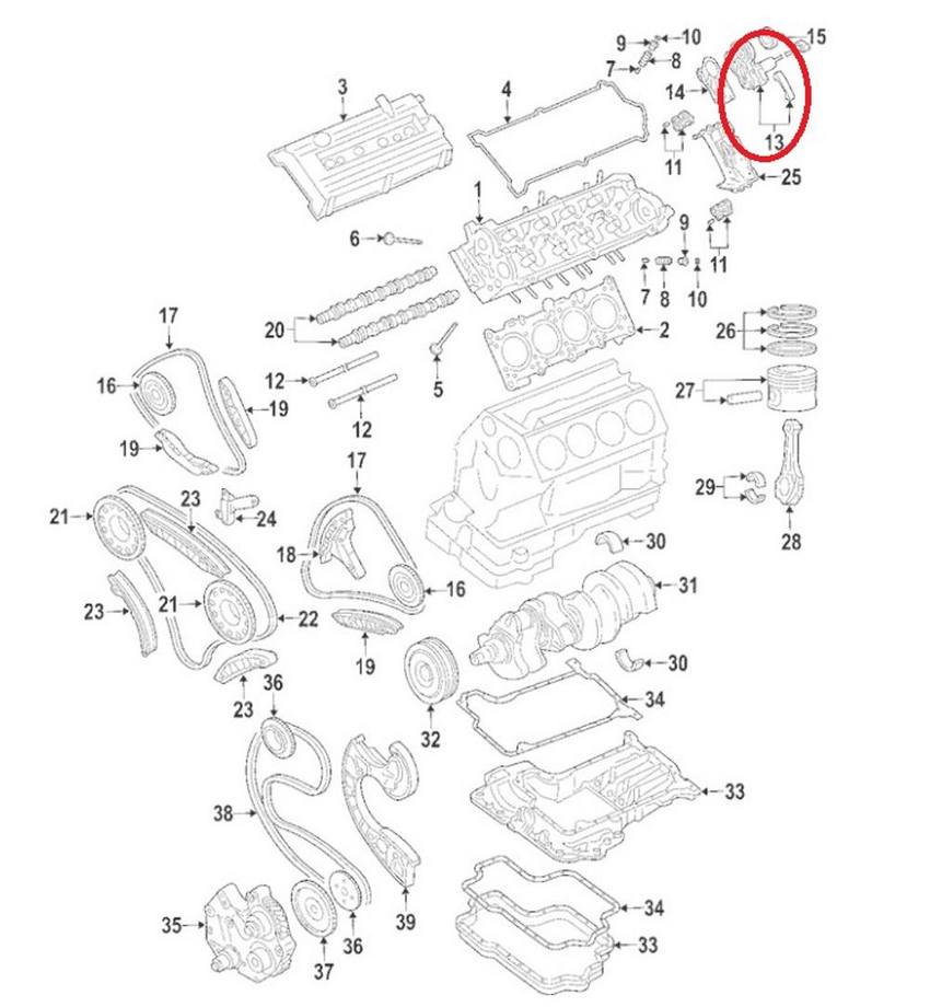 Camshaft Chain Tensioner (Cyl. 1-4)