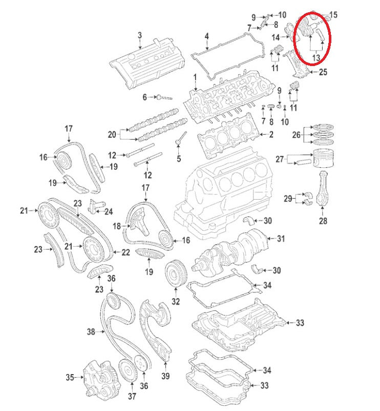 Camshaft Chain Tensioner (Cyl. 1-4)