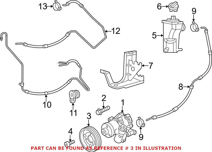 VW Power Steering Pump Pulley 07K145255