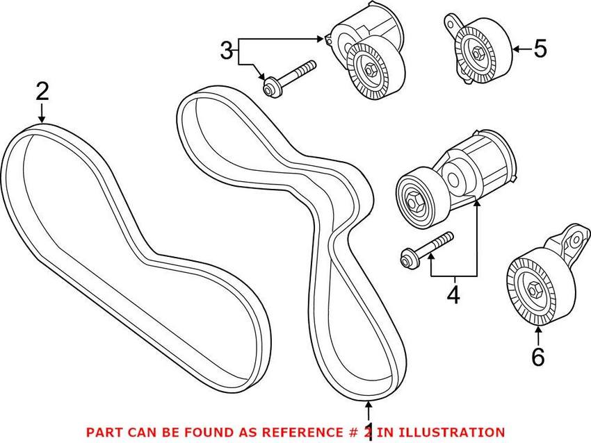 Audi Accessory Drive Belt 07K145933R – Genuine VW/Audi