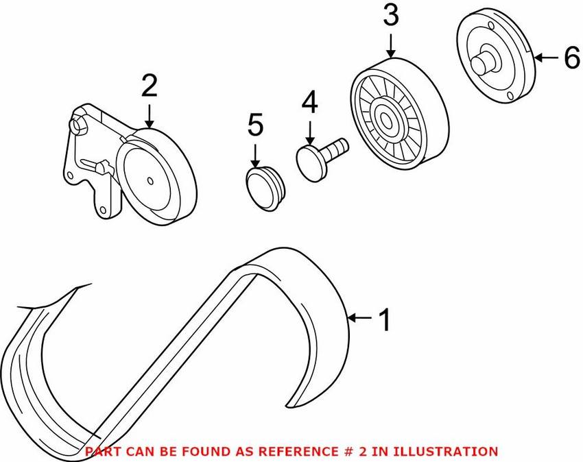 Audi Serpentine Belt Tensioner 07L903133H