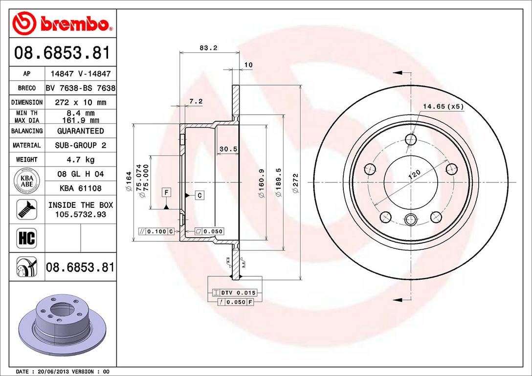 BMW Disc Brake Pad and Rotor Kit – Front and Rear (286mm/272mm) (Low-Met) 34116864060