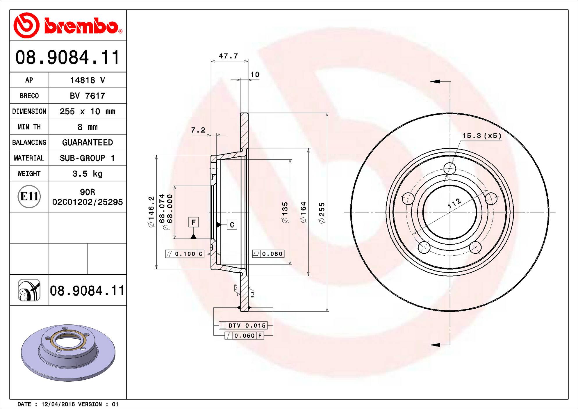 Audi Disc Brake Pad and Rotor Kit – Front and Rear (321mm/255mm) (Ceramic) 8E0615301AD