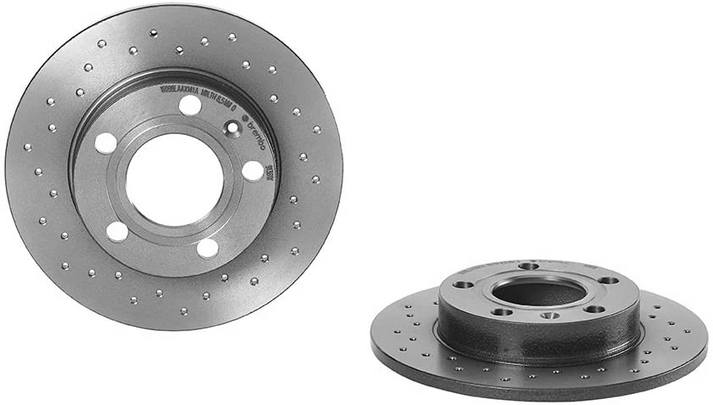 Audi Brake Kit – Pads and Rotors Front and Rear (288mm/245mm) (Ceramic) (Xtra) 8E0698451L – Brembo 4013734KIT