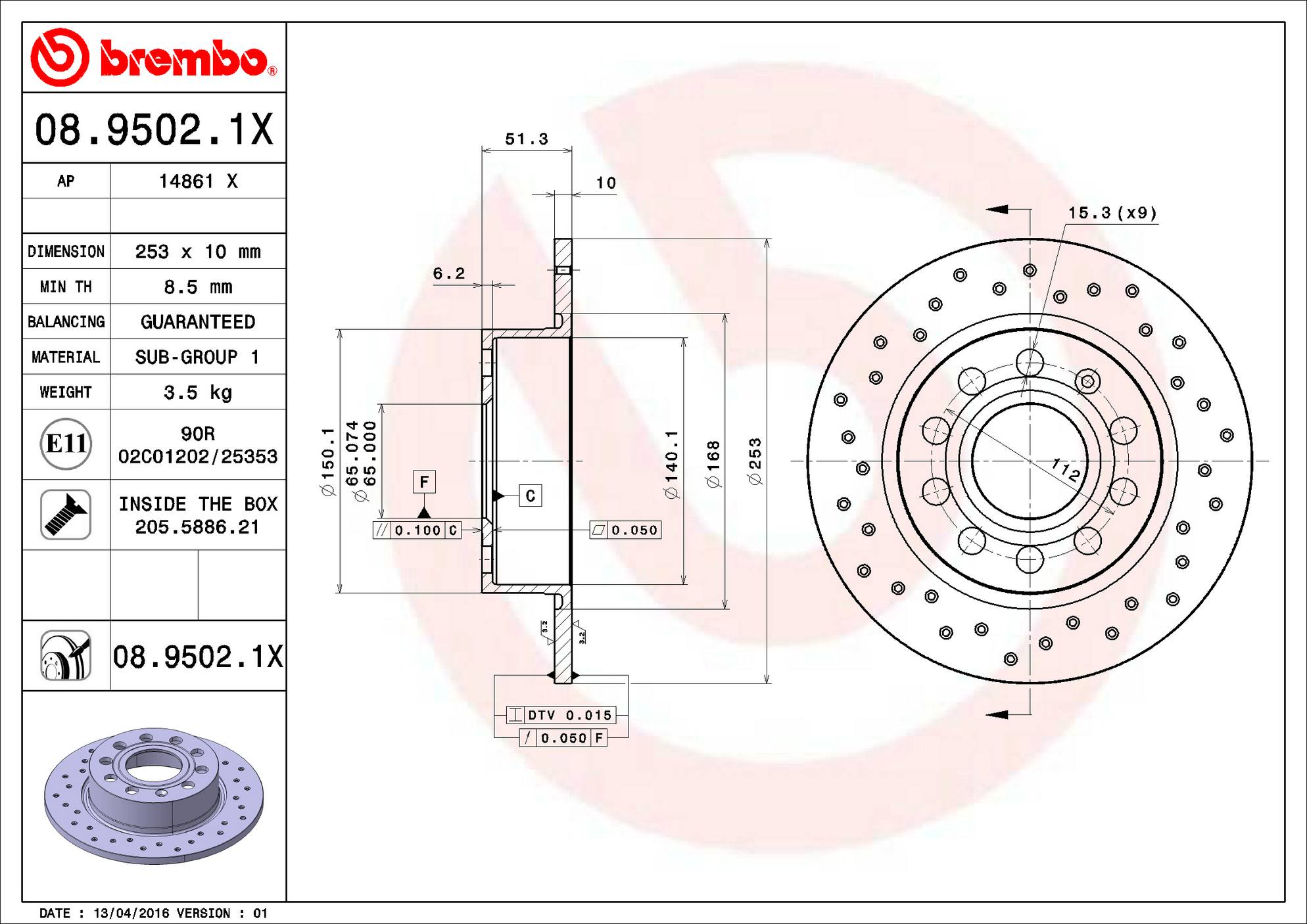 Volkswagen Disc Brake Pad and Rotor Kit – Front and Rear (280mm/255mm) (Xtra) (Ceramic) 5C0615301