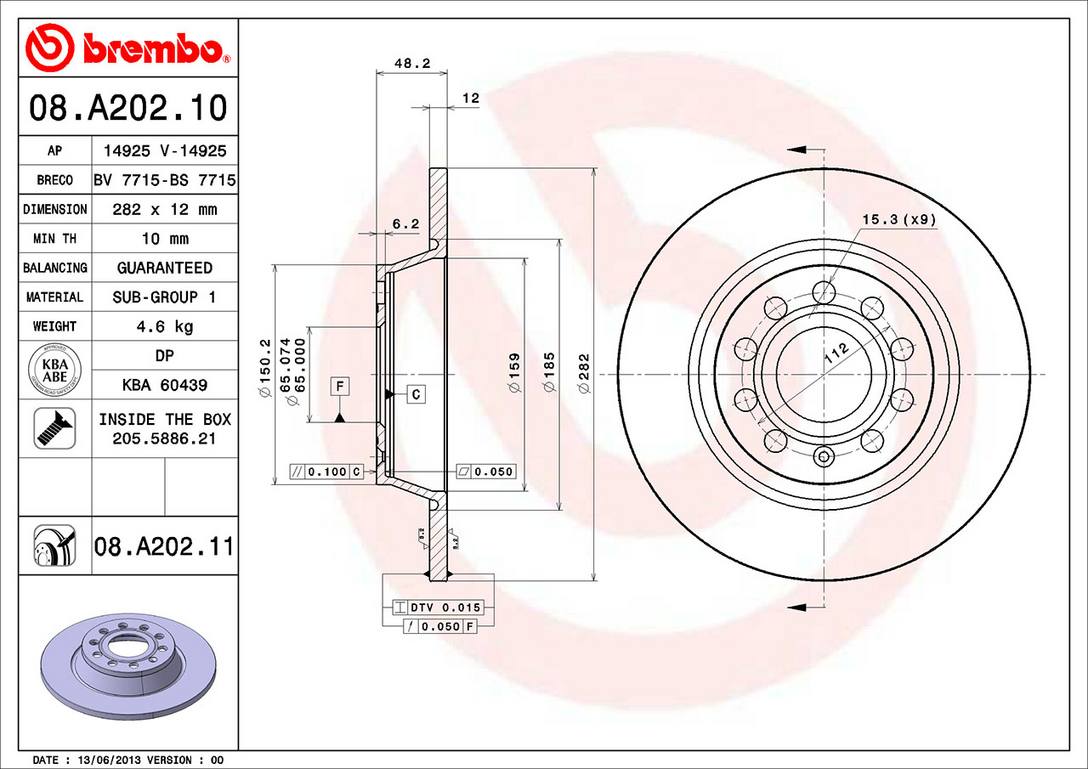 Volkswagen Disc Brake Pad and Rotor Kit – Front and Rear (312mm/282mm) (Ceramic) 5Q0615301F