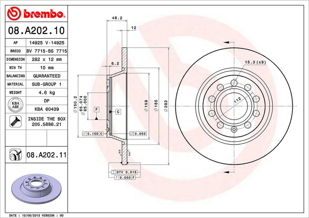 Volkswagen Disc Brake Pad and Rotor Kit – Front and Rear (312mm/282mm) (Ceramic) 5Q0615301F