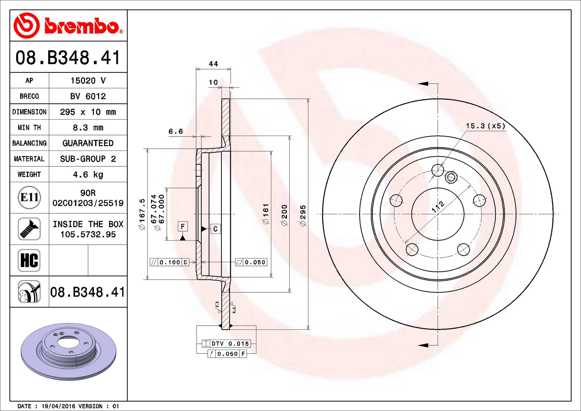 Mercedes-Benz Disc Brake Pad and Rotor Kit – Rear (295mm) (Ceramic) 2464230112