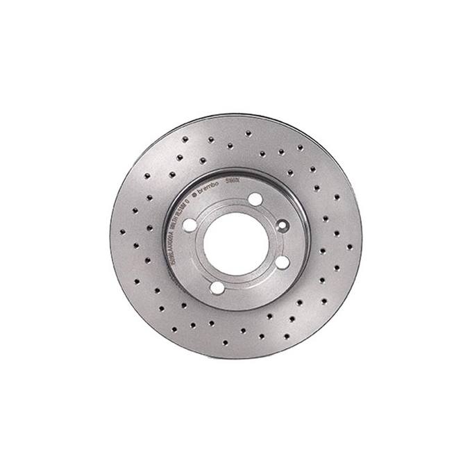 VW Brembo Disc Brake Rotor – Front (256mm) (Cross-Drilled) 6N0615301D